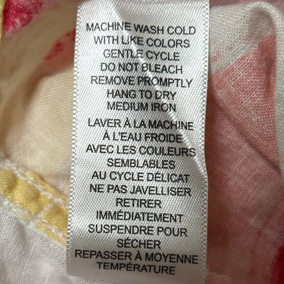 Northern Reflections Button Up Linen Blend Art-to-Wear Resort Shirt - Picture 11 of 12